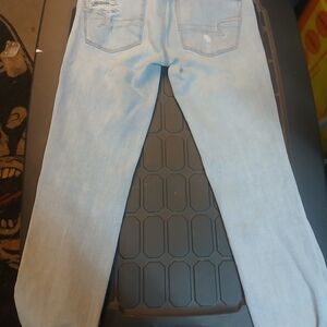 American Eagle Outfitters Light Wash Distressed Skinny Jeans